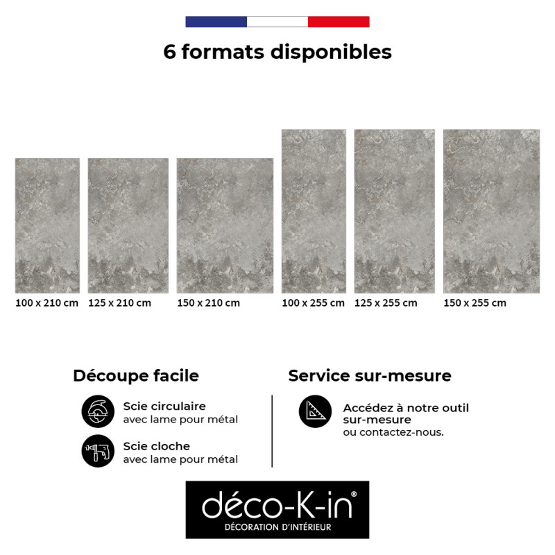 Panneau mural Béton Organique Foncé Style brut et moderne décoKin — free download