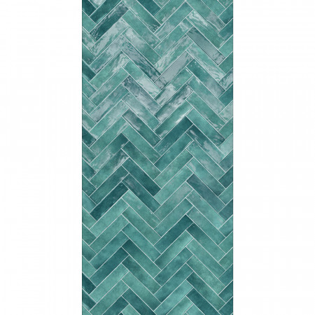 Panneau mural Chevron bleu...