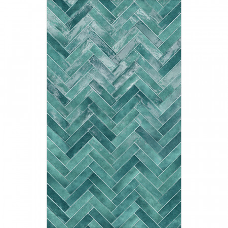 Panneau mural Chevron bleu...