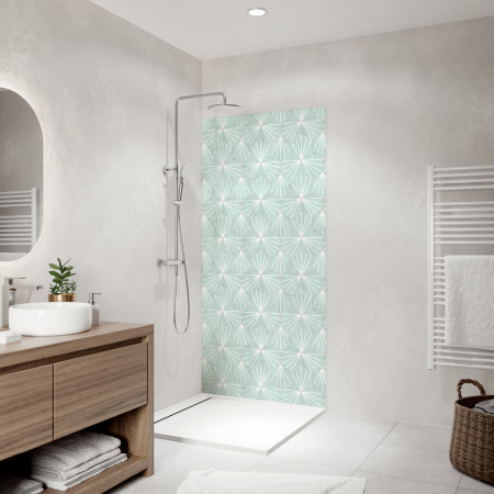 Panneau mural Hexagone vert...