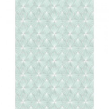 Panneau mural Hexagone vert...