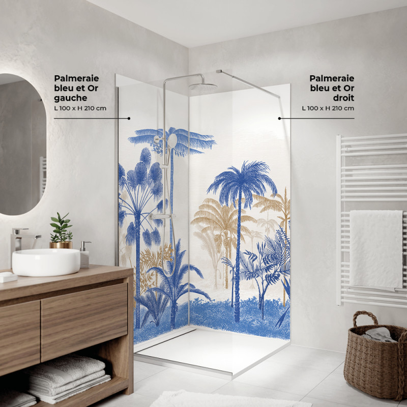 Cadre Photo Diptyque Ovale Bleu – Style Marqueterie, Fabrication Française