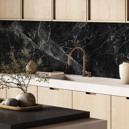 Crédence cuisine Marbre Nero