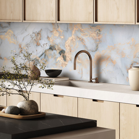 Crédence cuisine Marbre Aurum