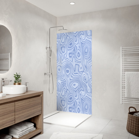 Panneau mural Bois alpi bleu