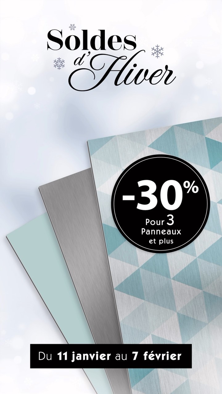 L’effervescence des soldes est passée et vous avez enfin le temps pour votre projet déco ? 😋. Ça tombe bien, économisez jusqu’à 30% sur nos panneaux décoratifs ! ✨. Les soldes déco-k-in c’est 20% pour 1 panneau, 25% pour 2 panneaux et jusqu’à 30% de réduction pour 3 panneaux et plus ! Rendez-vous sur notre site pour en profiter 🙌🏻