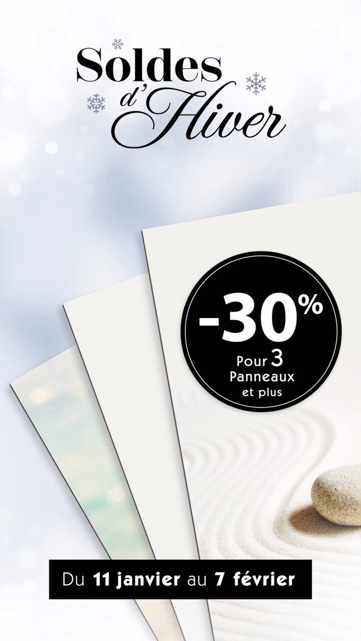 Dernière semaine ! ⏰ 
Les soldes touchent à leur fin, plus qu’une semaine pour profiter de jusqu’à -30% sur nos panneaux décoratifs 😁 
C’est jusqu’au 7 Février seulement ! 🏃🏻