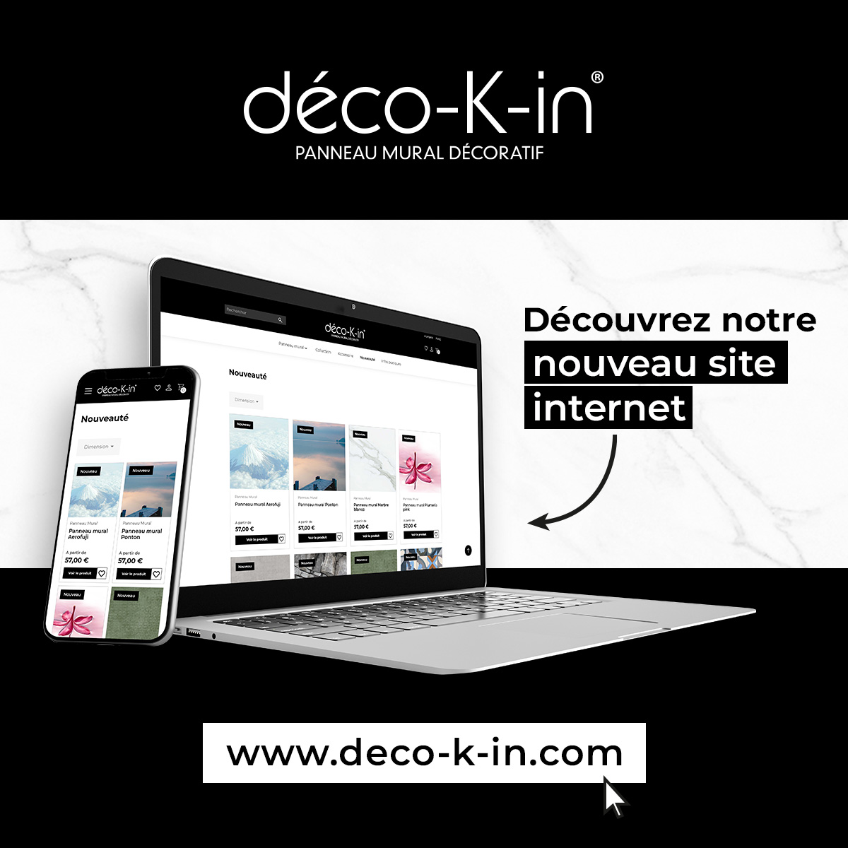 Découvrez notre tout nouveau site déco-K-in et sa nouvelle collection de visuels🤩 👀
Commandez vos panneaux muraux aussi bien sur votre ordinateur que sur  votre smartphone ou votre tablette !💻📱
Rendez vous sur notre site, les liens sont dans la bio ⬆